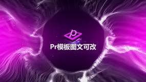 H086紫色酷炫粒子Logo片头Pr模板